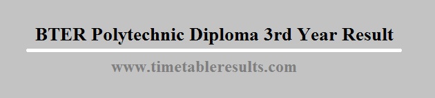 BTER Polytechnic Diploma 3rd Year Result