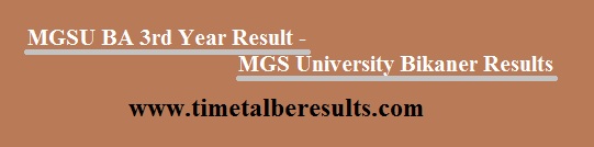 MGSU BA 3rd Year Result