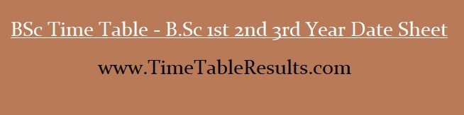 BSc Time Table