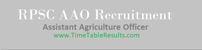 RPSC AAO Recruitment - Assistant Agriculture Officer