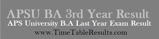 APSU BA 3rd Year Result
