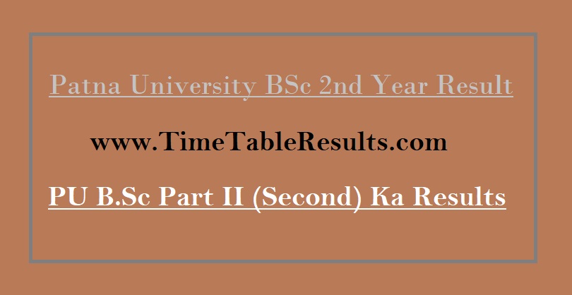 Patna University BSc 2nd Year Result -  PU B.Sc Part II Second Ka Results
