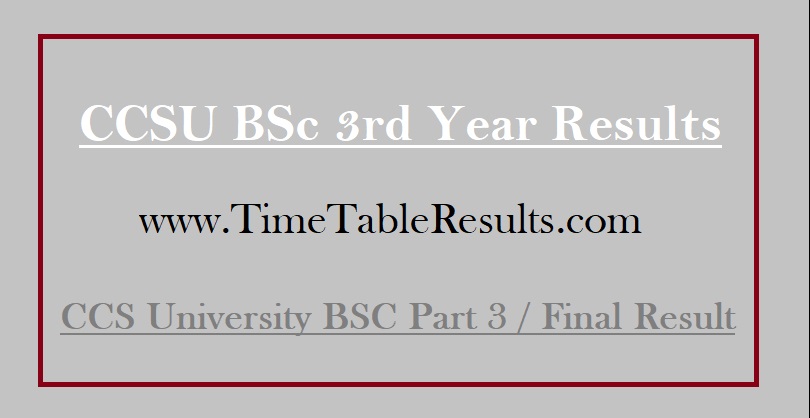 CCSU-BSc-3rd-Year-Results-CCS-University-BSc-Part-3-Final-Result