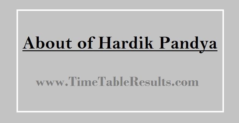 About of Hardik Pandya